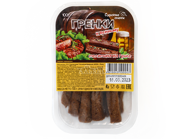 Сурские гренки Телятина на гриле (100 гр) в Петрозаводске