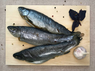 Фрайчизы со вкусом чеснок (100 гр.): Форель радужная вяленая